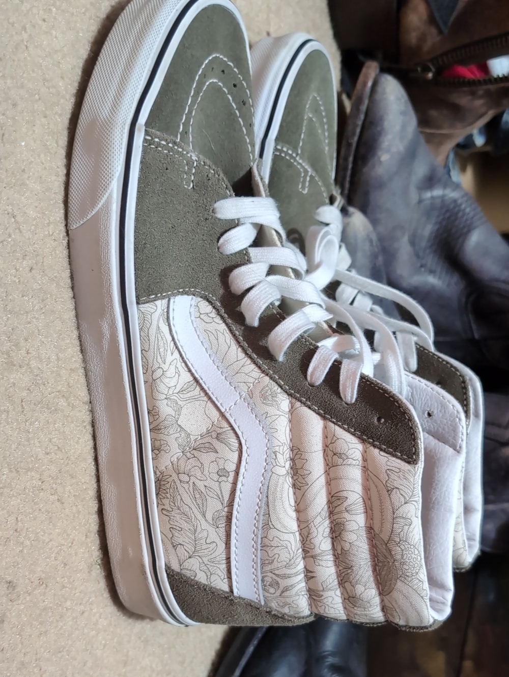 Vans Sk8-Hi High-Top Sneakers Desert Skulls Sz 10